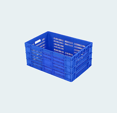 600*400*275 Injection Moulded Plastic Crate
