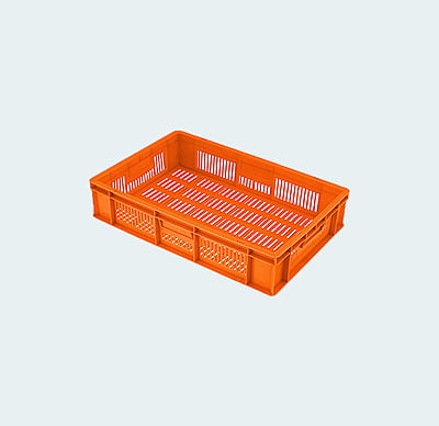 600*400*125 Injection Moulded Plastic Crate