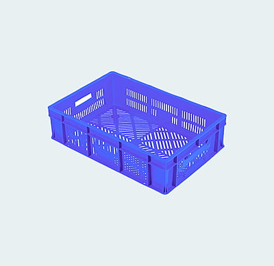 600*400*160 Injection Moulded Plastic Crate