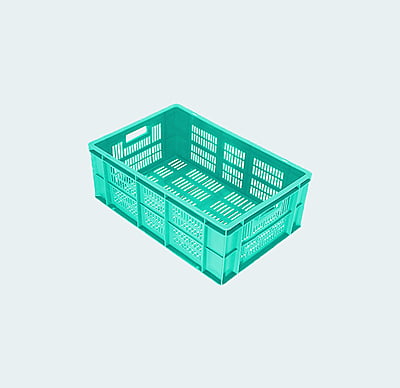 600*400*220 Injection Moulded Plastic Crate