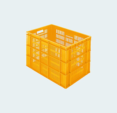 600*400*485 Injection Moulded Plastic Crate