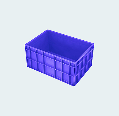 650*450*315 DW Injection Moulded Plastic Crate